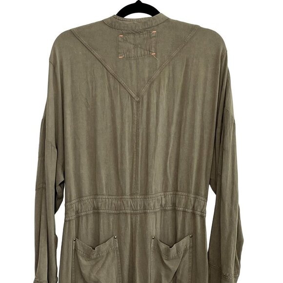 Free People Movement Off to the Races Olive Utility Jumpsuit XS - Picture 5 of 11